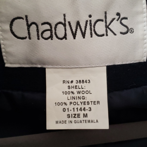 Chadwick' Long Sleeve Navy Blue Hooded Jacket SZ M - Picture 5 of 7